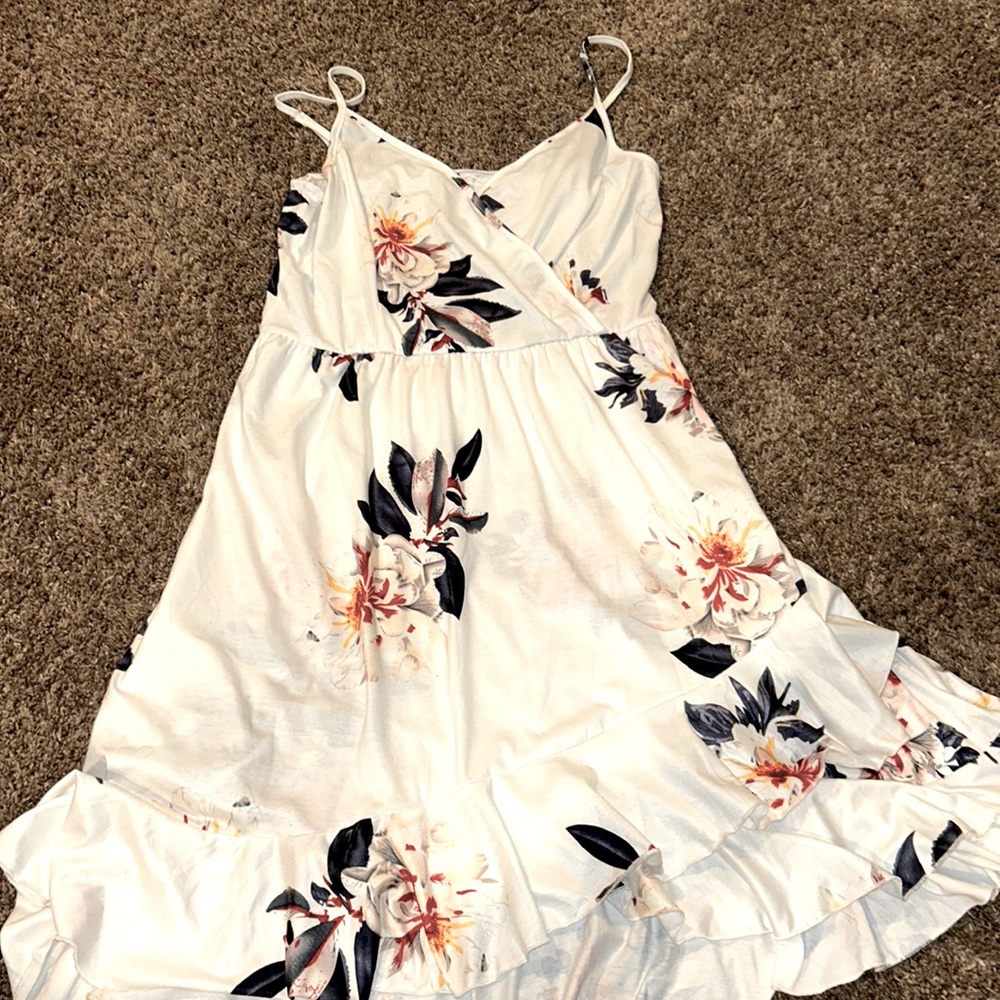 Floral White Dress